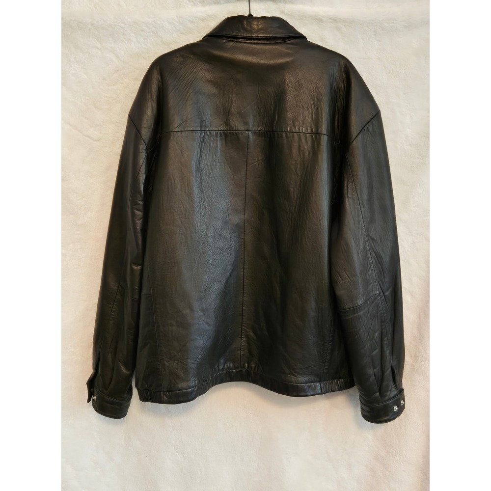 Wilsons Leather Pelle Studio Mens XXL Black Insulated Thinsulate Jacket Bomber - Picture 2 of 9